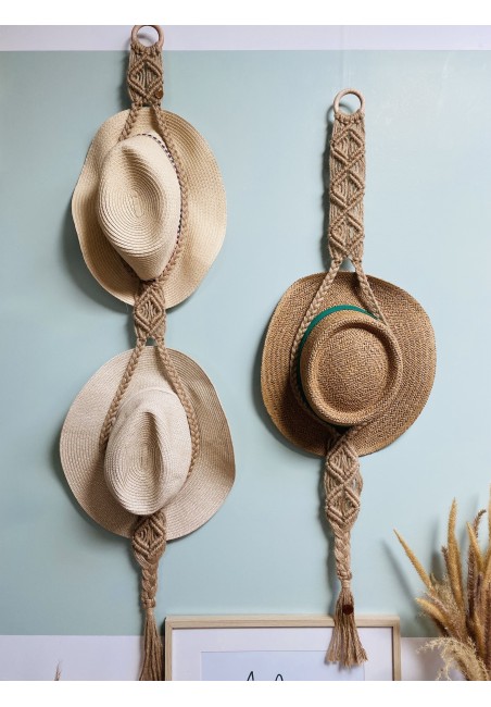 Porte Chapeaux Macramé