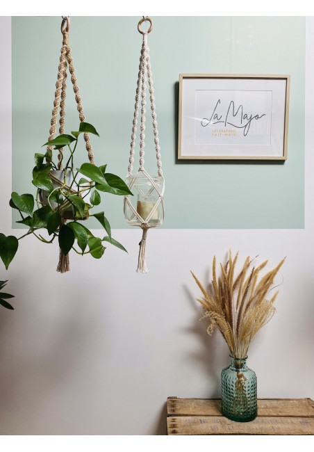 Suspension noeuds multiples macramé Suspension noeuds multiples macramé
