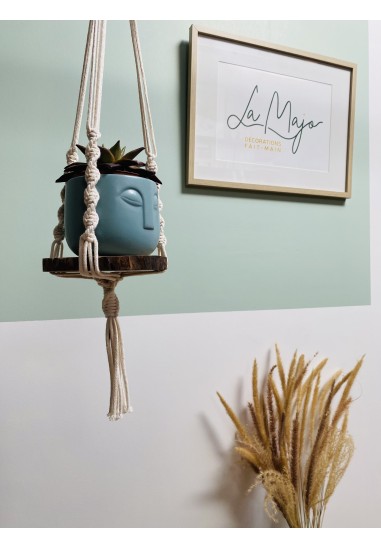 Suspension Rondin Macramé