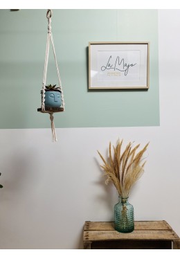 Suspension Rondin macramé 2