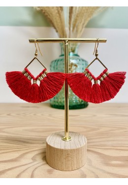 Boucles d'oreilles macramé... 2