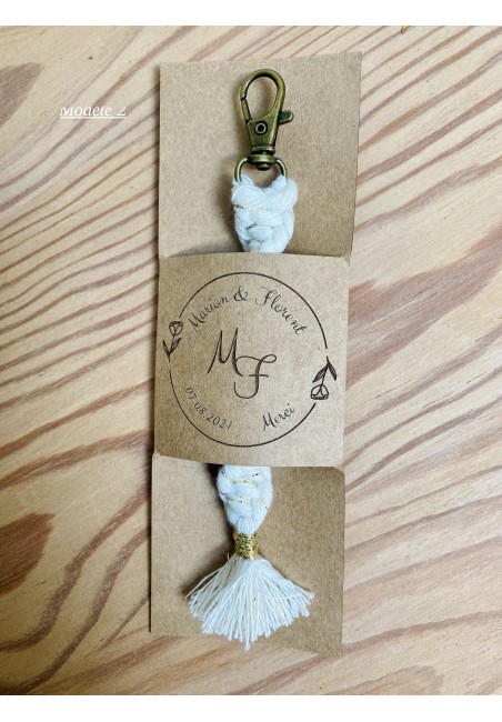 Porte clé et marque page personnalisé mariage, PACS cadeau invités