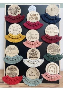 Magnet message bois et corde