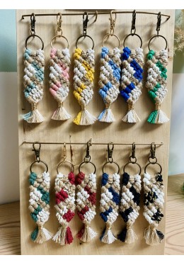 Porte clé macramé 3 couleurs