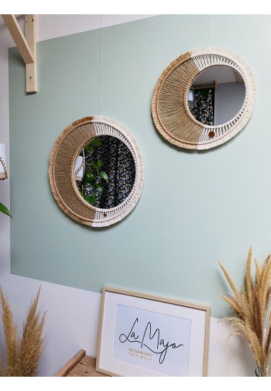 "Juliette" Miroir Macramé