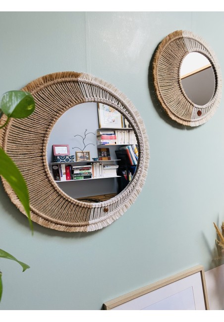 "Juliette" Miroir Macramé