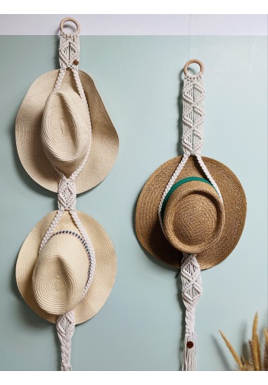 Porte Chapeaux Macramé