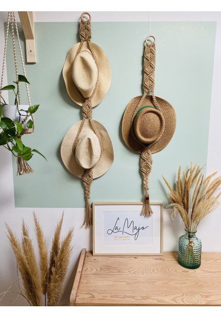 Porte Chapeaux Macramé